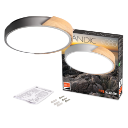 PPB Sсandic-R 36w 4000K GR/W дерево IP20 D385*60 Jazzway