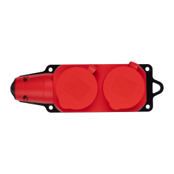 PRC-122-Red 16A 220V IP44 каучук красная Jazzway