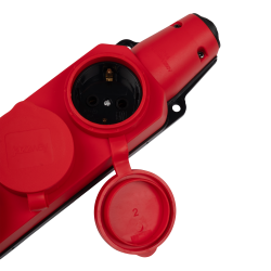 PRC-123-Red 16A 220V IP44 каучук красная Jazzway