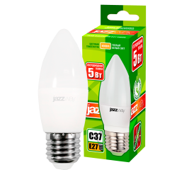 PLED- ECO-C37 5w E27 3000K 400Lm 230V/50Hz  Jazzway