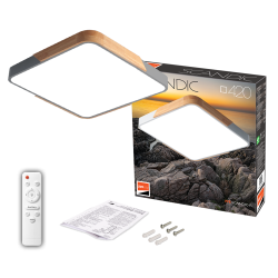 PPB Sсandic-S 72w DIM 3000-6500K GR/W с деревянной планкой IP20 420*420*50 Jazzway