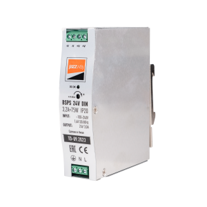 BSPS DIN 24V 3.2A= 75w IP20 AL 3г.гар на дин.рейку Jazzway