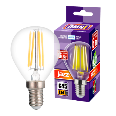 Лампа светодиодная PLED OMNI G45 6w E14 4000K CL 230/50 — вид 3
