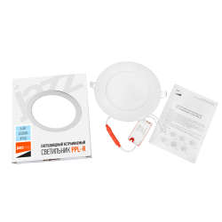 PPL-R  6w 6500K IP40 WH d120мм встр/круг Jazzway