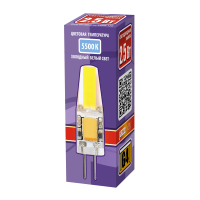 Лампа светодиодная PLED-G4 COB 2.5w 200Lm 5500K 12B (силикон 10*39мм) — вид 2
