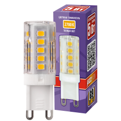 PLED-G9  5w  2700K 320Lm 175-240V (пластик d16*50мм) Jazzway
