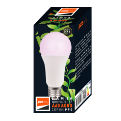 PPG A60 Agro 15w CLEAR E27 IP20  (для растений) Jazzway