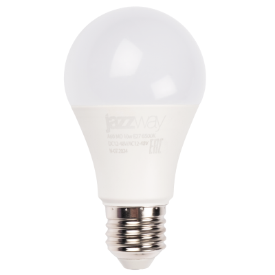 Лампа светодиодная PLED-A60 МО 10w 6500K E27 DC12-48V/AC12-48V (низковольтная)