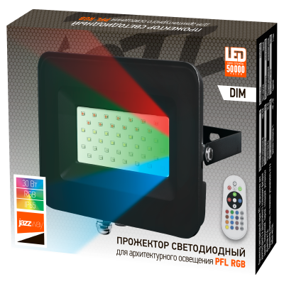 Прожектор светодиодный СДО PFL- 30W RGB BL (черный) IP65 — вид 5