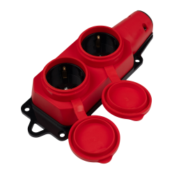 PRC-122-Red 16A 220V IP44 каучук красная Jazzway