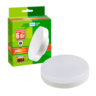 Лампа светодиодная PLED- ECO-GX53 6w 4000K FROST 460Lm D75*26mm — вид 2