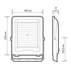 PFL- V 100w  6500K IP65  Jazzway