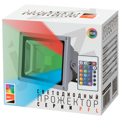 Прожектор светодиодный СДО PFL- 20W/ RGB-RC/GR — вид 5