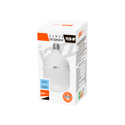 Лампа светодиодная PLED-HP-T120 40w 6500K E27/E40 Jazzway (переходник в компл. — вид 2