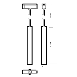 MTR16  2416P-1m  16w 4000K 24° BL (чёрный) IP20 Jazzway 