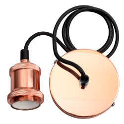 RETRO патрон с проводом PLC 01 E27 230V/1M Rose gold Jazzway