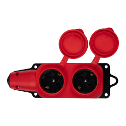 PRC-122-Red 16A 220V IP44 каучук красная Jazzway