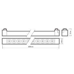 PTR  4332R 32W 4000K 120° WH (белый) 600мм IP40 Jazzway