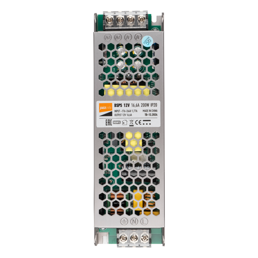 BSPS 12V16,50A=200W IP20 5 л.гар. Jazzway