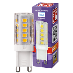 PLED-G9  5w  4000K 320Lm 175-240V (пластик d16*50мм) Jazzway