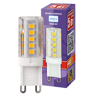 Лампа светодиодная PLED-G9 5w 4000K 320Lm 175-240V (пластик d16*50мм) — вид 3