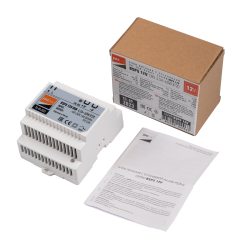 BSPS DIN 12V 4.5A=  60w PL IP20 на дин.рейку  5 л.гар. Jazzway