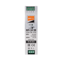 BSPS DIN 24V 3.2A= 75w IP20 AL 3г.гар на дин.рейку Jazzway