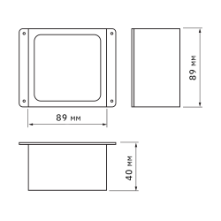 PPL 089/G OPAL 42W 4000K GREY IP40 /компл./ 