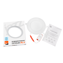 PPL-R  9w 6500K IP40 WH d145мм встр/круг Jazzway