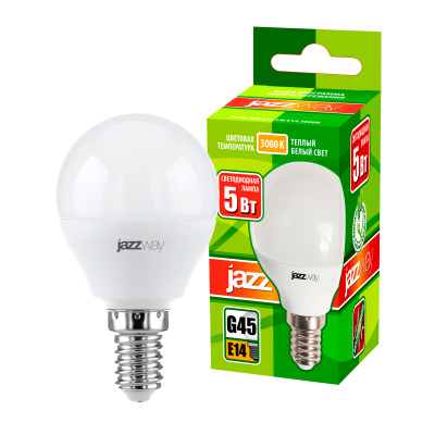 Лампа светодиодная PLED- ECO-G45 5w E14 3000K 400Lm 230V/50Hz — вид 3