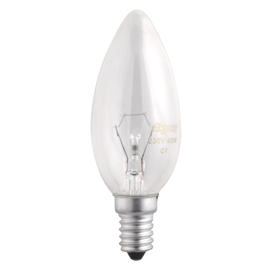 B35  240V  40W  E14  clear Jazzway