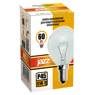 Лампа накаливания P45 240V 60W E14 clear — вид 2