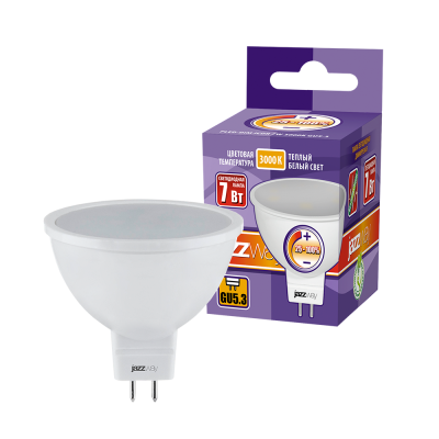 Лампа светодиодная PLED- DIM JCDR 7w 3000K 540Lm GU5.3 230/50 — вид 3