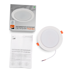PLED DL5 18w 4000K WH IP40 (плоский рассеиватель) Jazzway