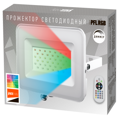 Прожектор светодиодный СДО PFL- 30W RGB WH (белый) IP65 — вид 5