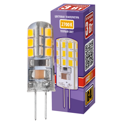 Лампа светодиодная PLED-G4 3w 2700K 200Lm 220V (силикон, d11*38мм) — вид 3
