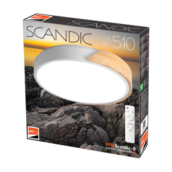 PPB Sсandic-R 90w DIM 3000-6500K WH/W с деревянной планкой IP20 D485*60 Jazzway