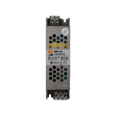 Блок питания (драйвер) BSPS 24V 2,50A= 60W IP20 2 г.гар
