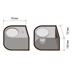 PDL-R 72150 GU10-2 BL 230V IP65  Jazzway