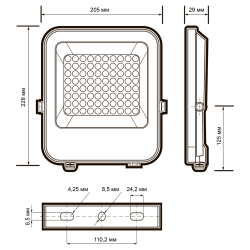 PFL- S4-   50w 6500K 80°  IP65  Jazzway