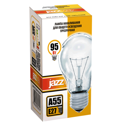Лампа накаливания A55 240V 95W E27 clear Jazzway (Б 230-95-5) — вид 2