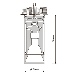 PDL-R 14080 GU10 WH/GL (белый/золото) 230V IP20 Jazzway