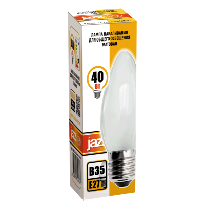 Лампа накаливания B35 240V 40W E27 frosted — вид 2