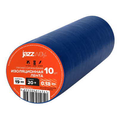 Изолента ПВХ JAZZway 19мм * 20м синяя — вид 2