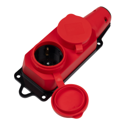 PRC-122-Red 16A 220V IP44 каучук красная Jazzway
