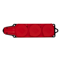 PRC-123-Red 16A 220V IP44 каучук красная Jazzway