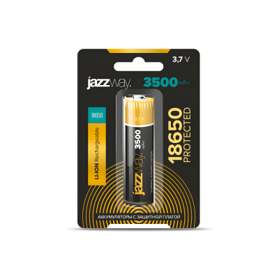 Li-Ion аккумулятор JAZZway 18650 3500 мАч с защитой BL-1