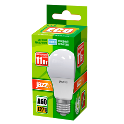 PLED- ECO- A60 11w E27 5000K 840Lm  220V/50Hz  Jazzway