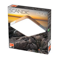 PPB Sсandic-S 72w DIM 3000-6500K GR/W с деревянной планкой IP20 420*420*50 Jazzway