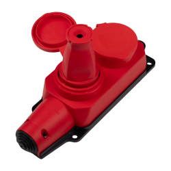 PRC-122-Red 16A 220V IP44 каучук красная Jazzway
